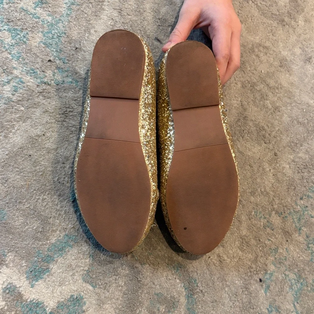Felix & Flora Gold Glitter Kids Dress Shoes